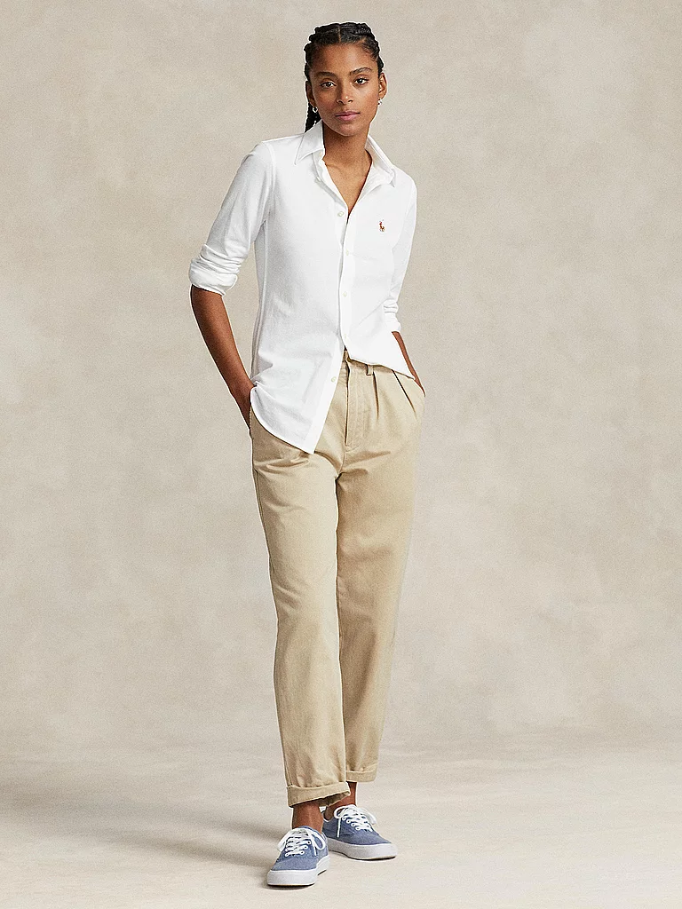 POLO RALPH LAUREN Bluse Skinny Fit HEIDI weiss   M damen 2